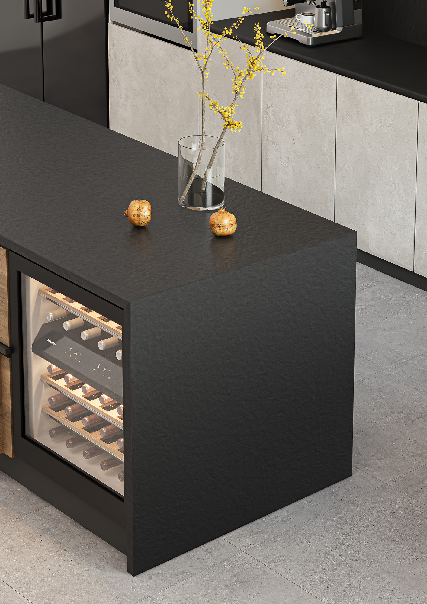 Керамогранит СтароСлэбс Mono Black Matt 80x320 черный