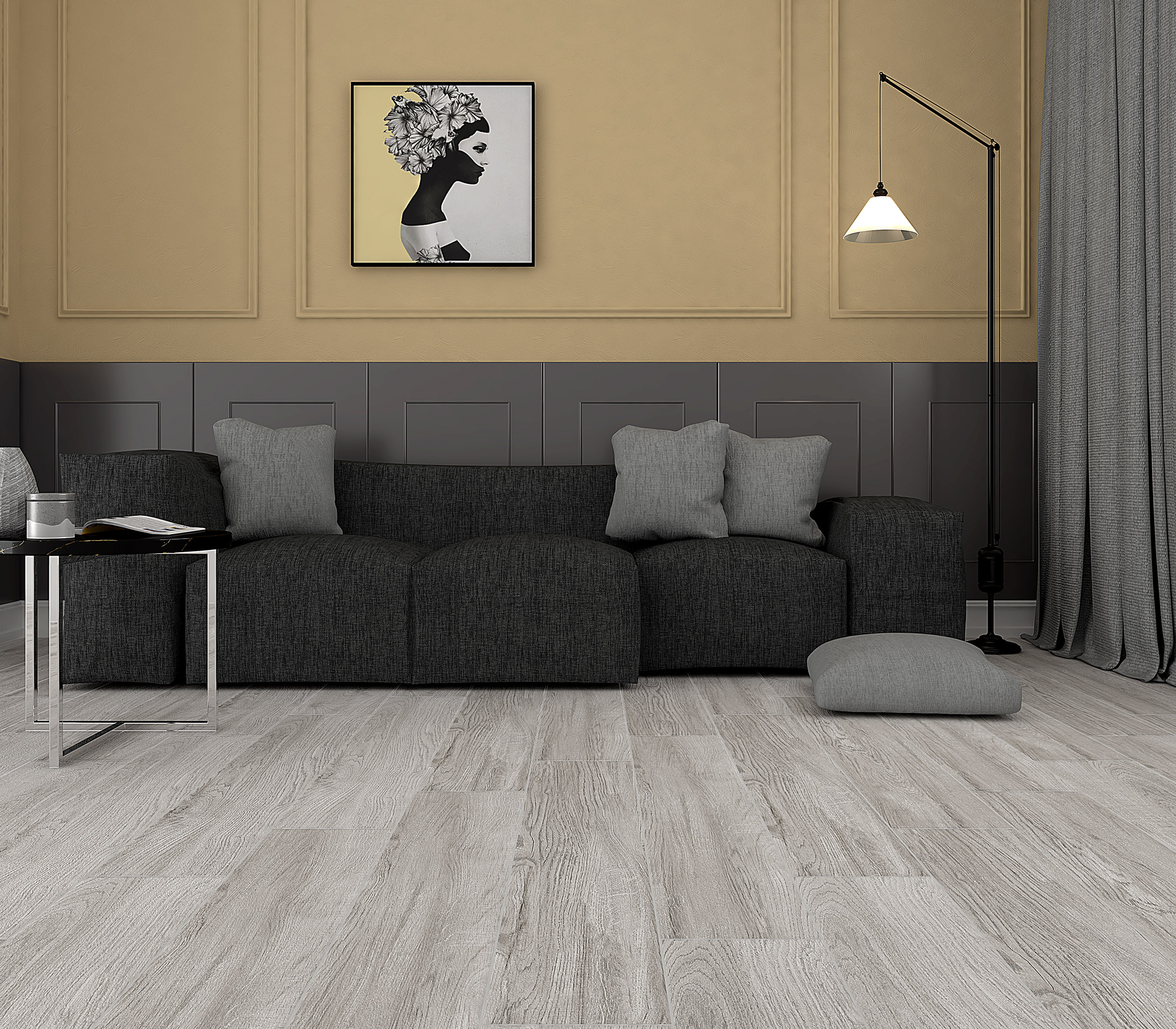 Керамогранит (SG517900R) Laparet Rainwood бежевый 20x119.5 матовый
