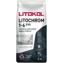 Цветная цементная затирка Литокол LITOCHROM 1-6 EVO 5кг LE.110 стальной серый