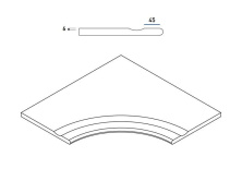 Бортик с выемкой закругленный Италон Магнетик Х2/ Magnetique X2 Dark 60x60