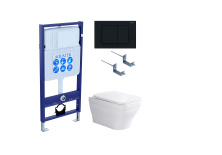 Set AQUATEK АМАДЕО (рама AQUATEK Standard INS-0000012 с звукоиз.прокладкой+крепеж KKI-0000002+кнопка KDI-0000012+унитаз АМАДЕО AQ1163-00 с крышкой-сиденьем soft-close)