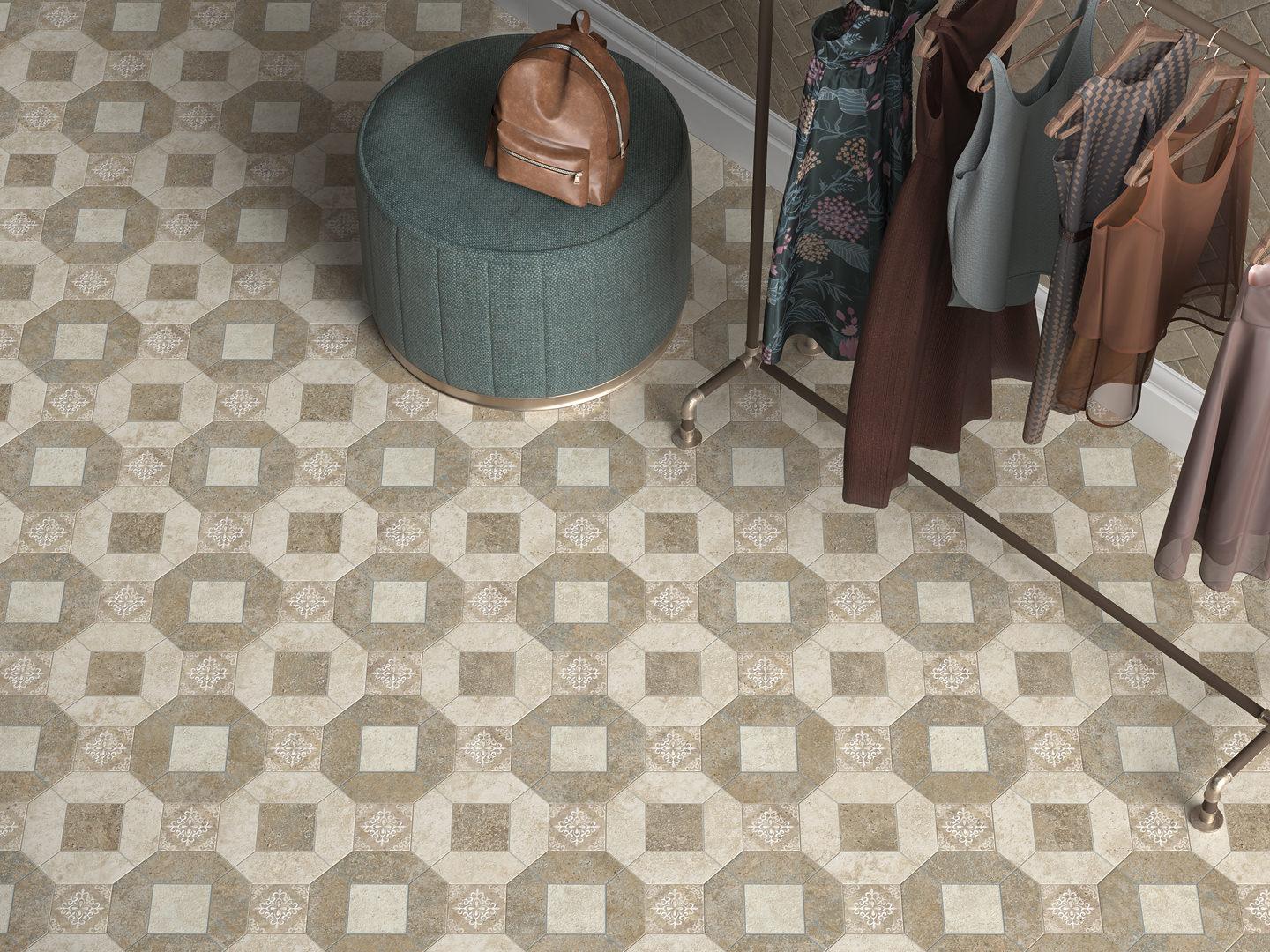Вставка Kerama Marazzi OS\A127\1327 Декор Брюссель 1 матовая 9,8x9,8