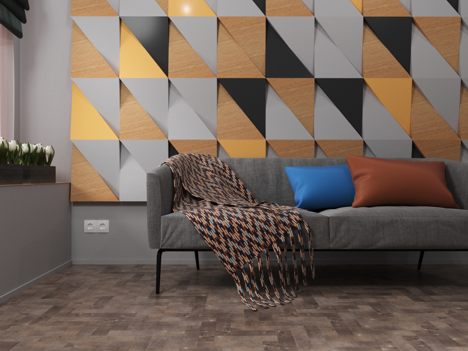 Кварцвиниловая плитка Fine Floor Craft Small Plank FF-414 Дуб Шер кварц винил напольный