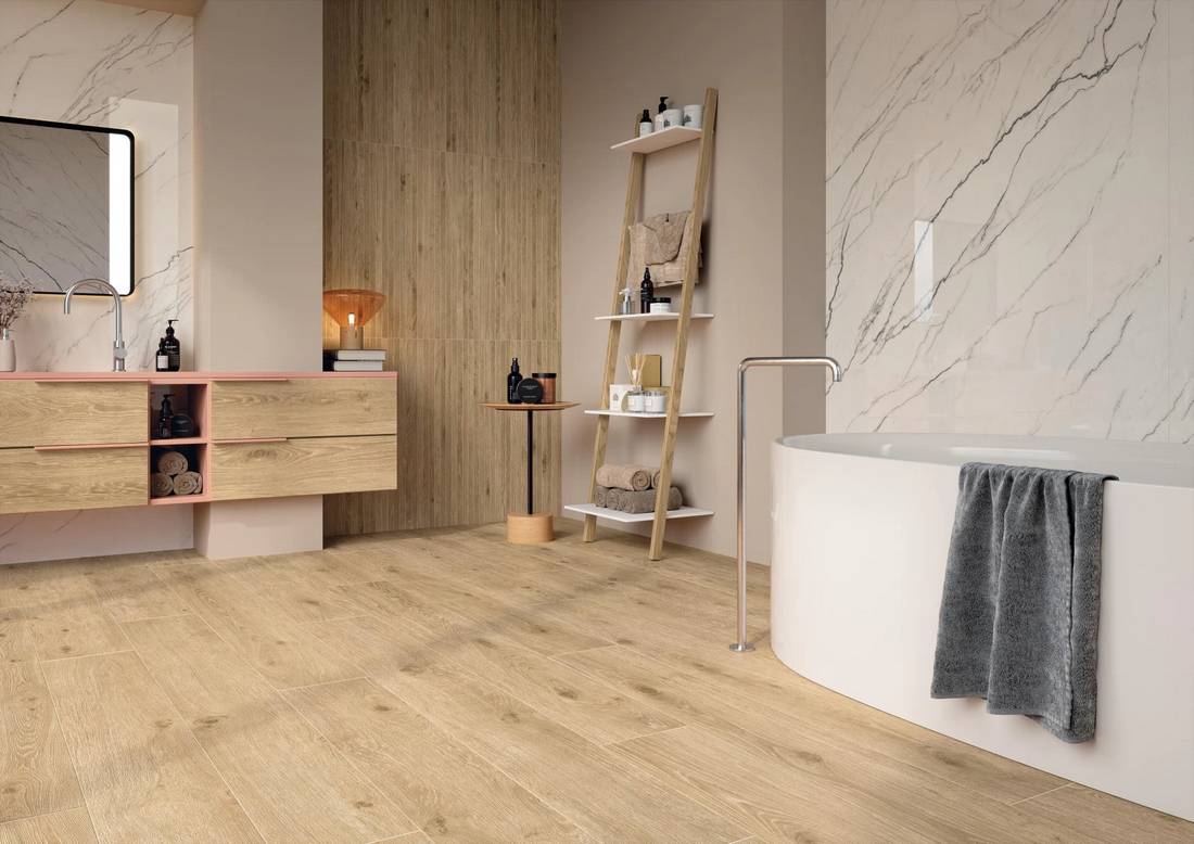 Керамогранит Атлас Конкорд Вайн Оак/ Wine Oak Brunello 20x160