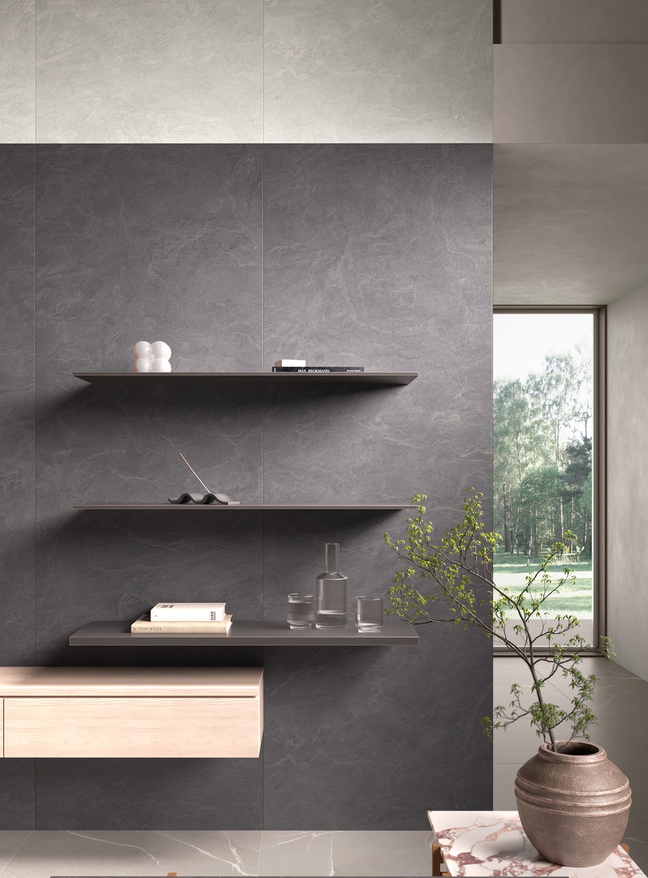 Керамогранит Laminam Слэйт Анкара 12 LAMF012640_IT серый 162x324