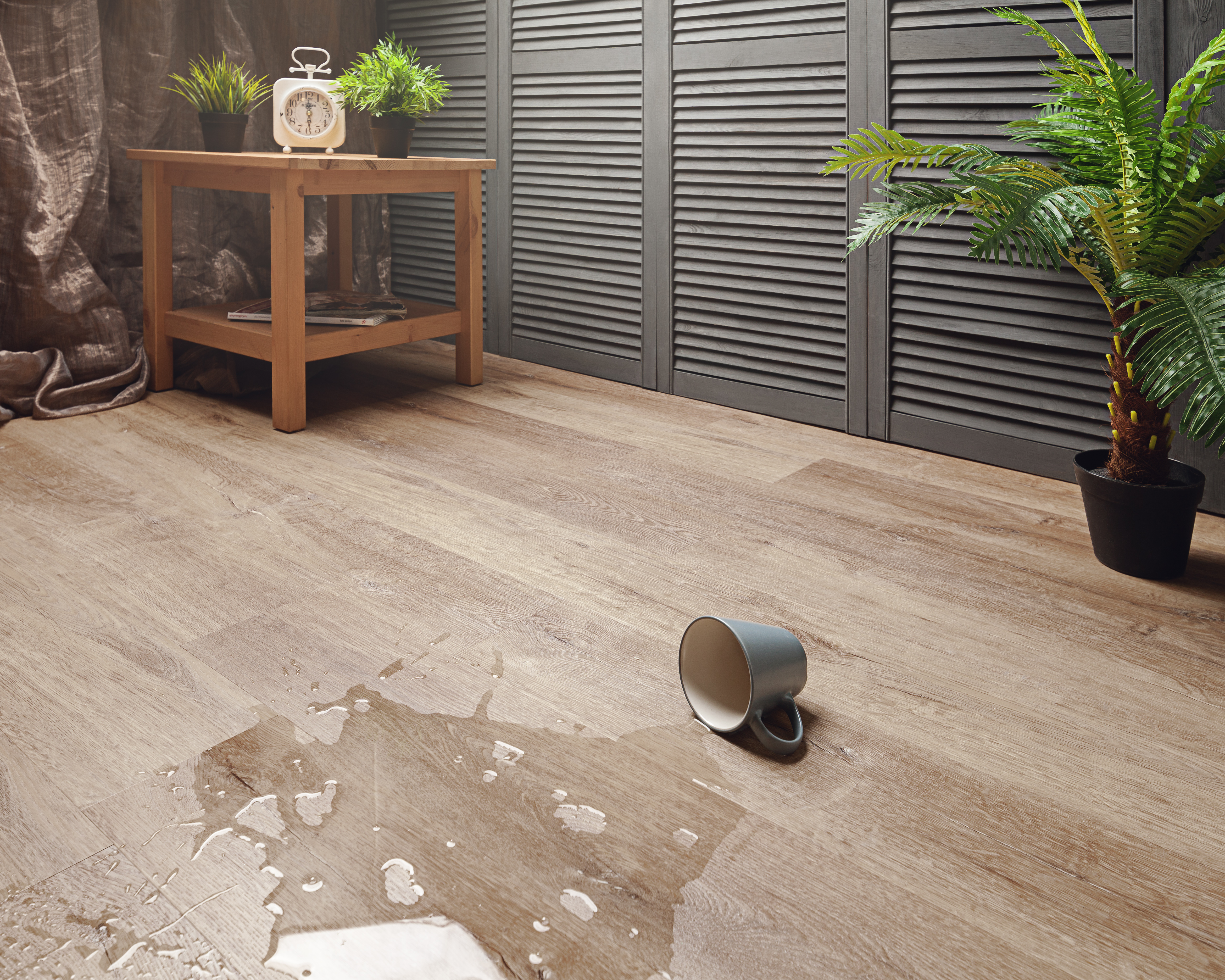 Кварцвиниловая плитка Aqua Floor Риалвуд клеевой/ RealWood Glue AF6042 Glue 1219.2x177.8 Дуб Темный замковый кварц винил напольный