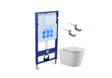 Set AQUATEK ВЕГА-KKI2 (рама AQUATEK Standard INS-0000012+звукоизоляционная прокладка+крепеж KKI-0000002+унитаз ВЕГА AQ1905-00)