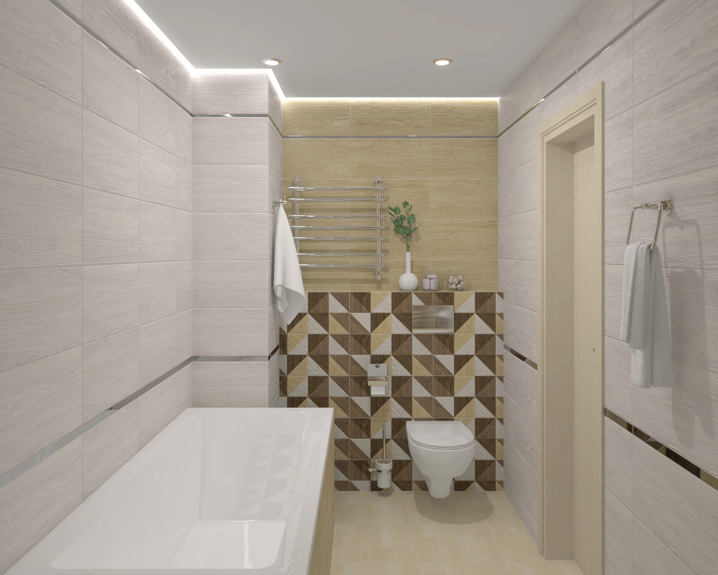 Керамическая плитка (34003) Laparet Village серый 25x50 матовый