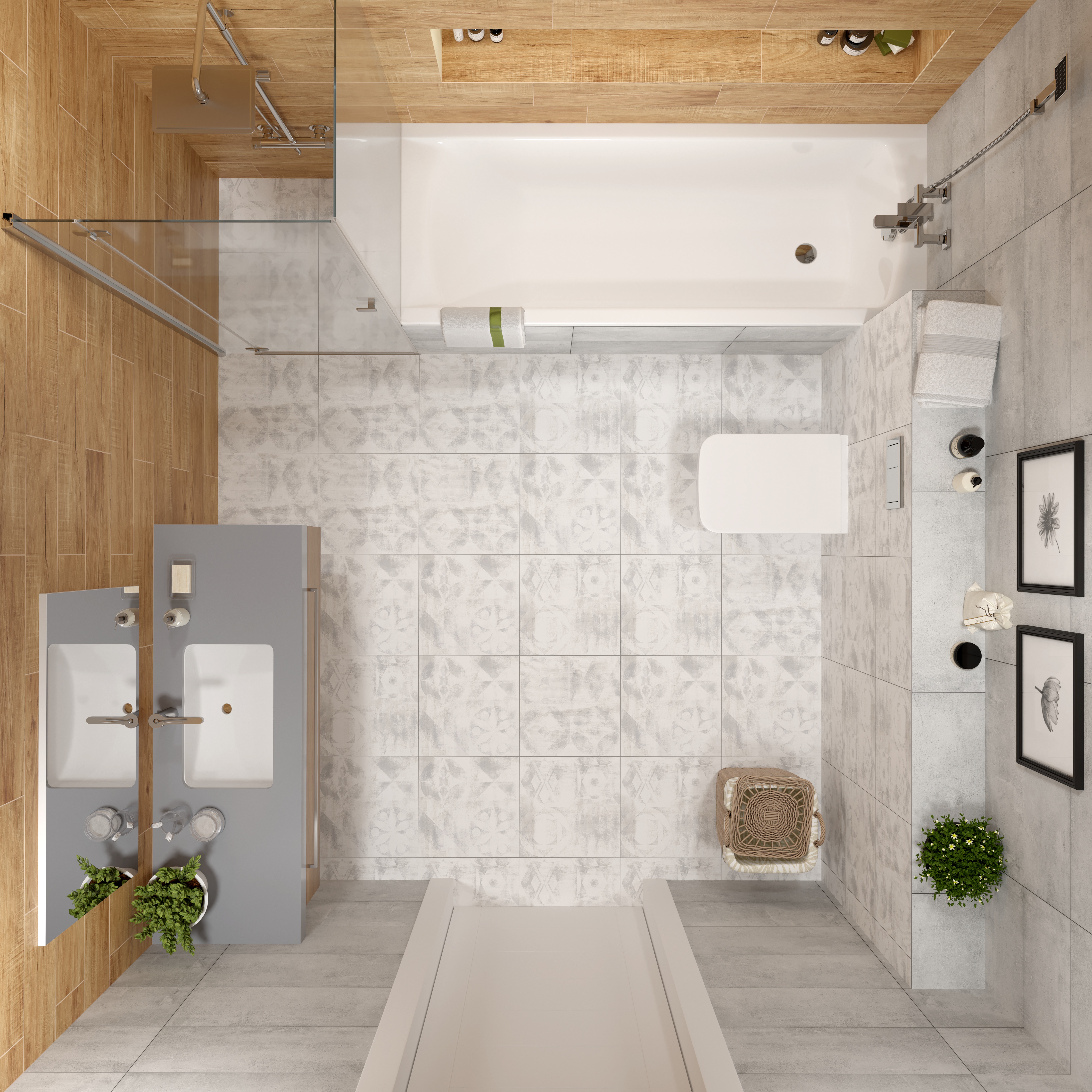 Керамогранит Grasaro Home Wood Beige 20x60 G-80/MR/200x600x9