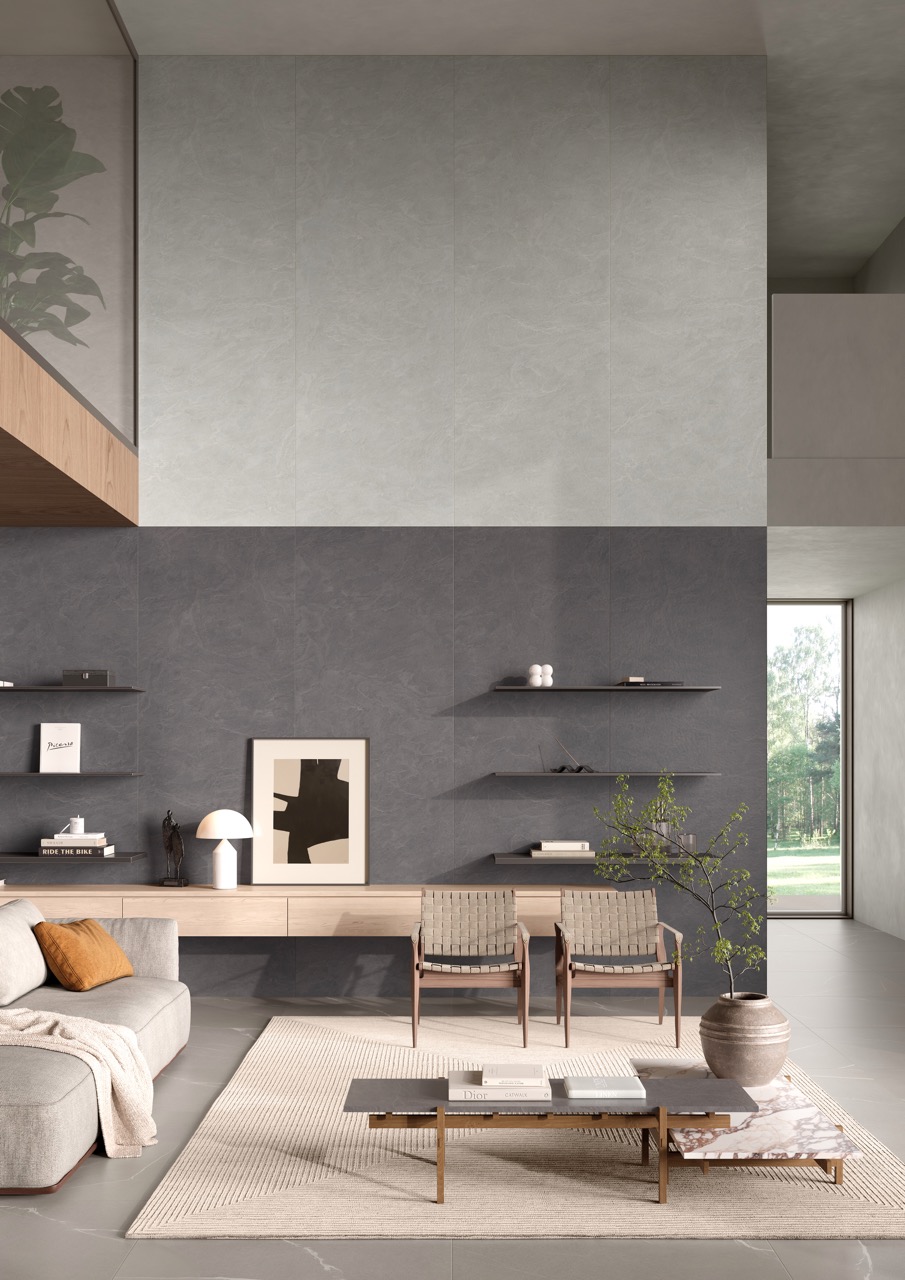 Керамогранит Laminam Слэйт Анкара 12 LAMF012640_IT серый 162x324