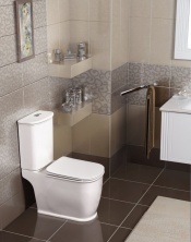 Унитаз-компакт безободковый BelBagno Prado BB10150CP, бачок BB10150T с крышкой-сиденьем микролифт