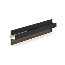 Теневой плинтус Laconistiq LIGHT DOORS под подсветку черный МУАР 36х15,5х3000мм зазор 15мм