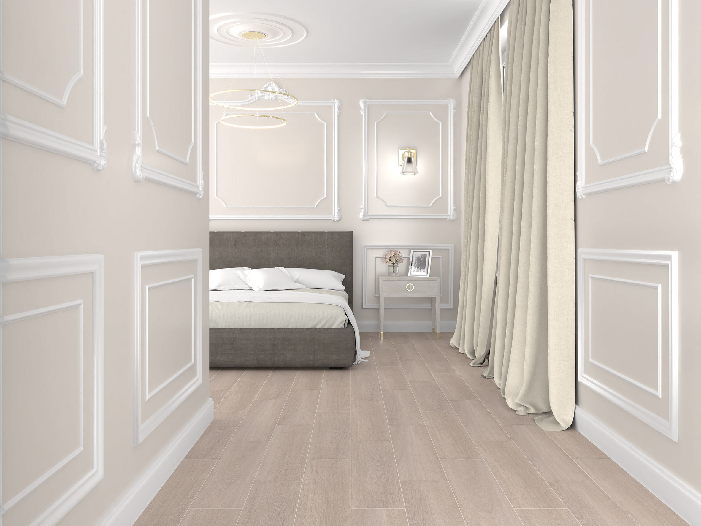 Керамогранит (SG706590R) Laparet Madera белый 20x80 матовый