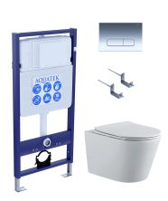SET AQUATEK ВЕГА-1905-016 (рама AQUATEK Standard INS-0000012 с клавишей KDI-0000016 и крепежом KKI-0000002+унитаз ВЕГА AQ1905-00)