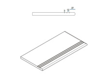 Ступень закругленная угловая правая Италон Рум X2 Black 30x60