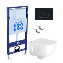 SET AQUATEK ДИВА-020 4в1 (рама AQUATEK Standard INS-0000012+ крепеж KKI-0000002+клавиша KDI-0000020+унитаз ДИВА AQ2012-00)