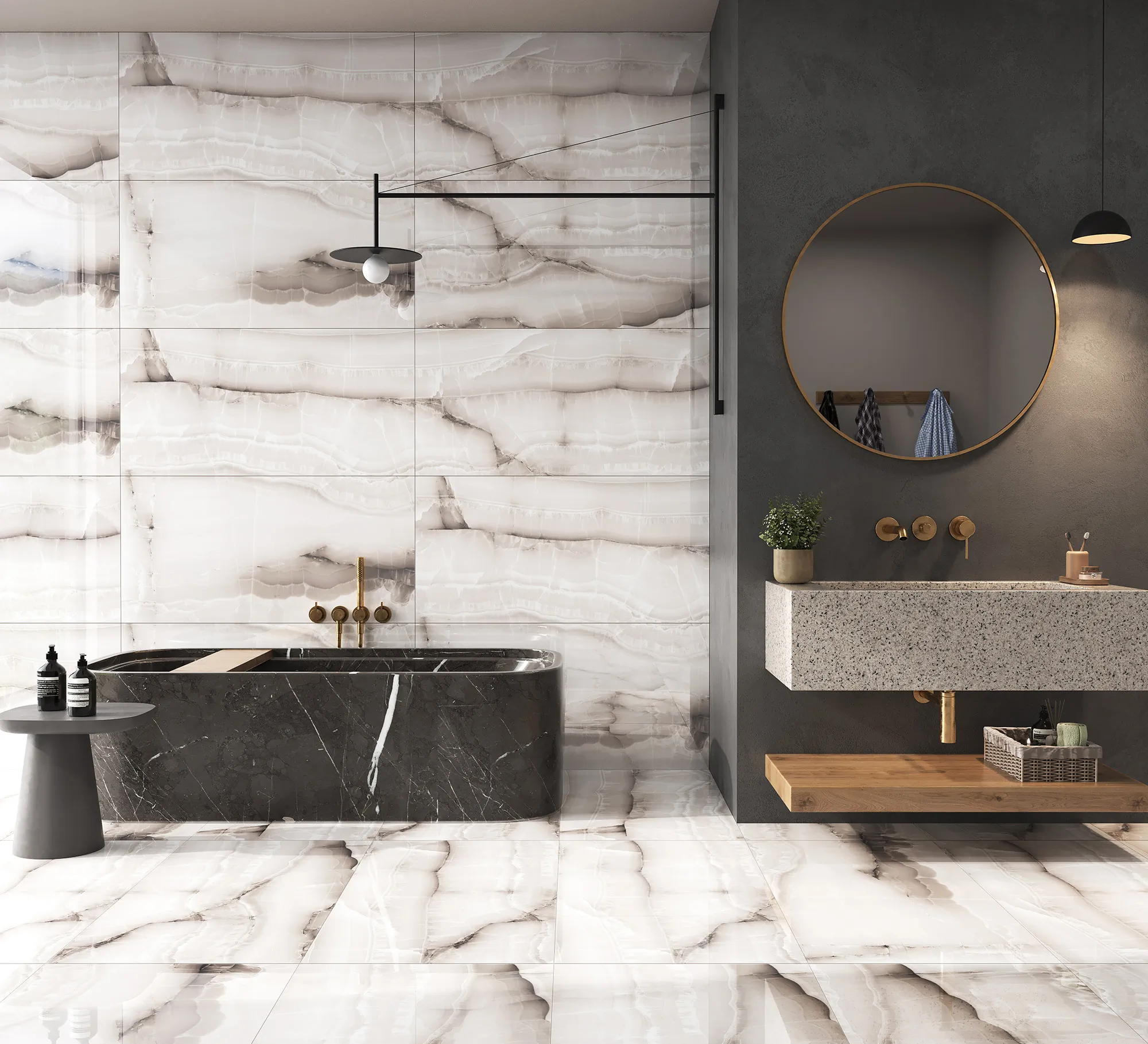 Керамогранит Аркадия Керамика FP1037-A Onyx Silk Full Polished 60x120 серый