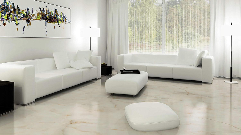 Керамогранит Азарио Onice Bianco 60x120 Glossy P2040821120G кремовый