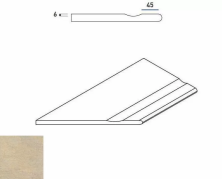 Бортик с выемкой закругленный левый Италон Дистрикт х2/ District X2 Sand 30x60