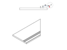 Бортик правый Италон NL-Wood Х2 Pepper 30x60