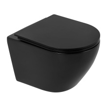Унитаз подвесной безободковый BelBagno Colorato BB062CHR-MB черный