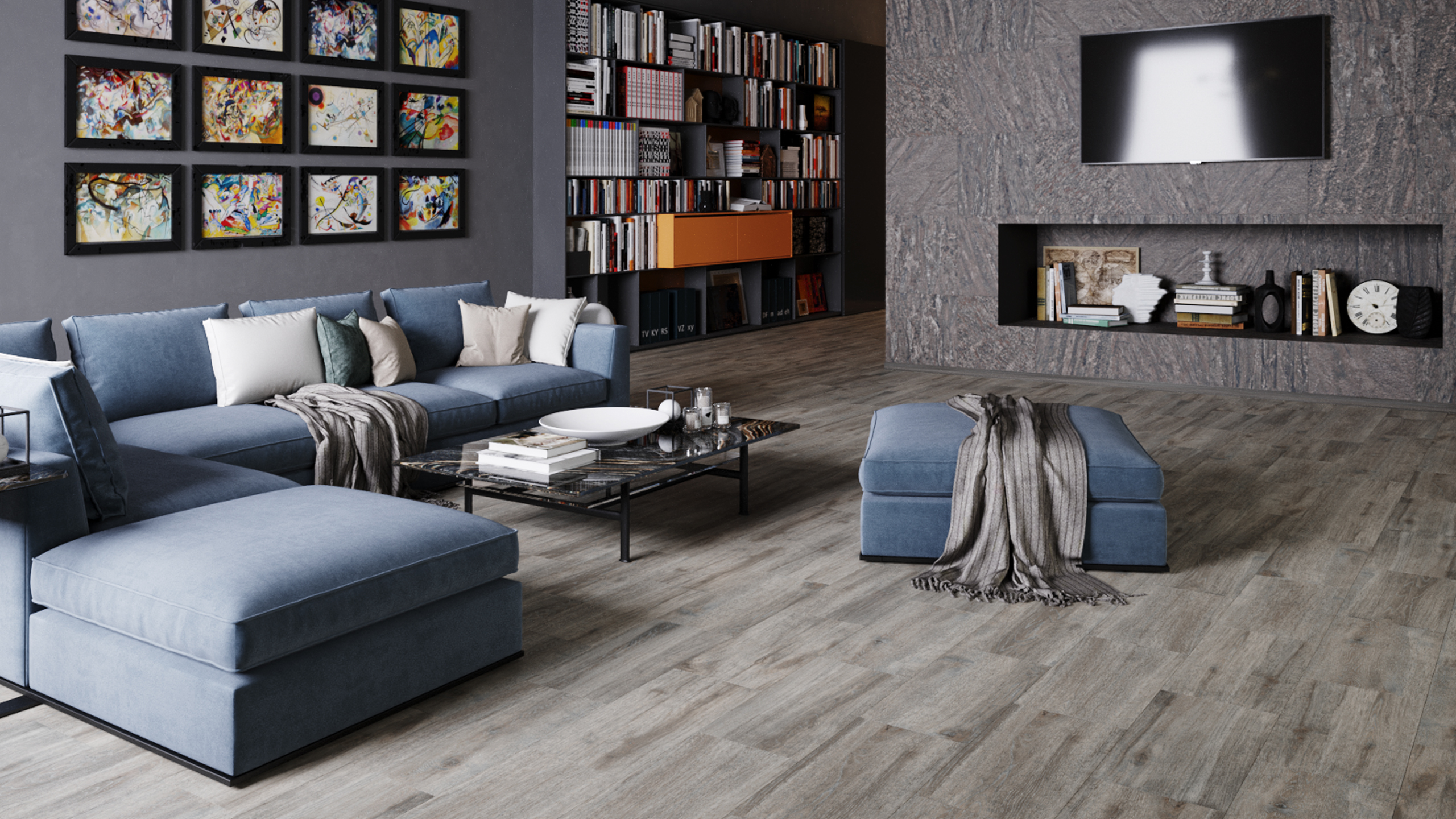 Керамогранит Estima Dream Wood City DW01 14.6x60 серый