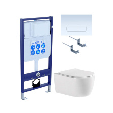 SET AQUATEK ЕВРОПА cmp013 (рама AQUATEK Standard INS-0000012, клавиша KDI-0000013, крепеж KKI-0000002+унитаз ЕВРОПА AQ1106-00)