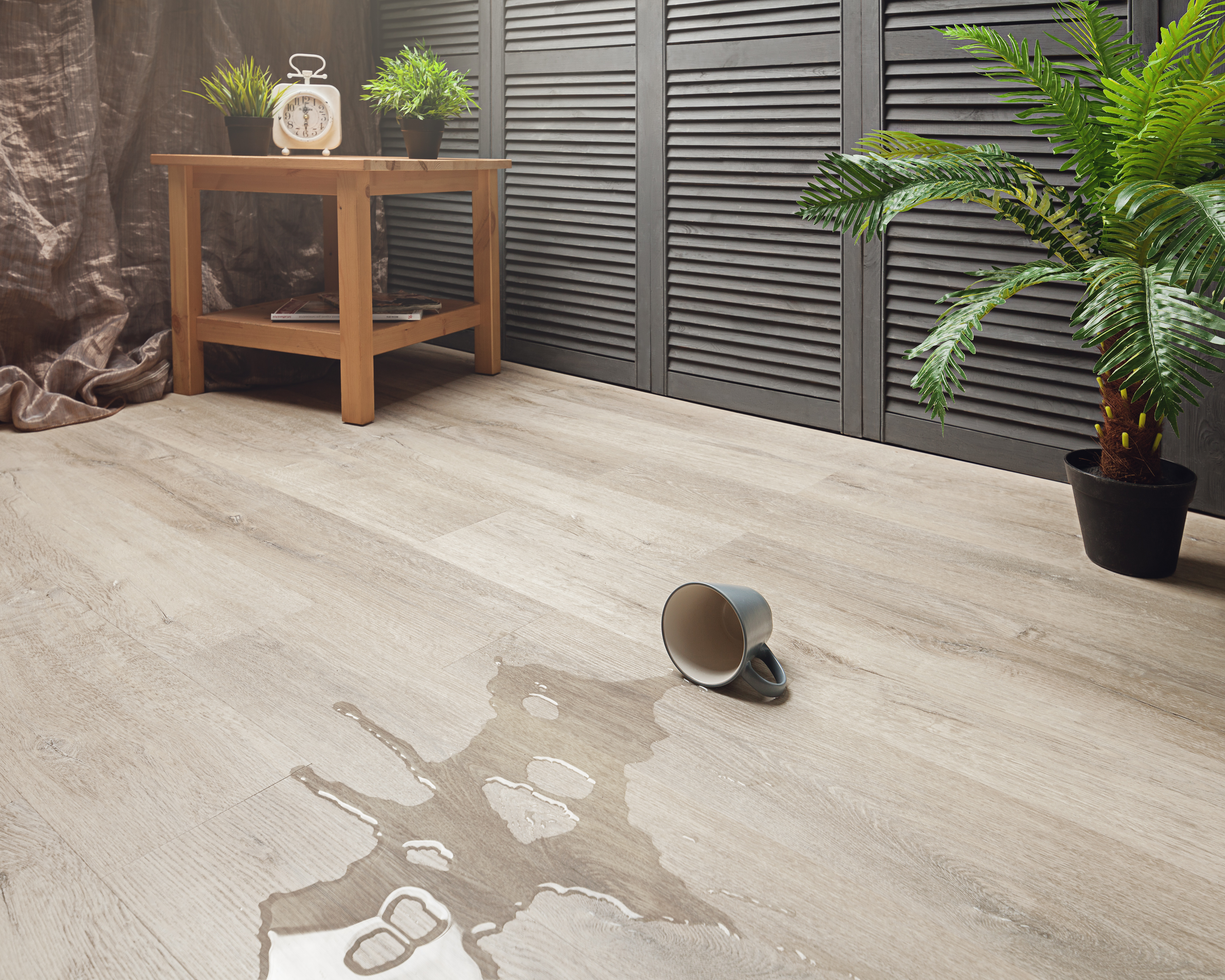 Кварцвиниловая плитка Aqua Floor Риалвуд клеевой/ RealWood Glue AF6042 Glue 1219.2x177.8 Дуб Темный замковый кварц винил напольный