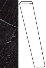 Плинтус Атлас Конкорд Италия Marvel Nero Marquina Battiscopa Matt ATDX 7.2x60