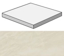 Ступень угловая Атлас Конкорд Италия Marvel Imperial White Scalino Ang. Lapp. AFC5 33x33