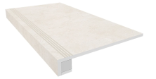Комплект Estima MA00 Ametis Marmulla Ivory (Ступень 33x120 непол. прямоугол. бортик с насечками + Подступенок 14,5x120)