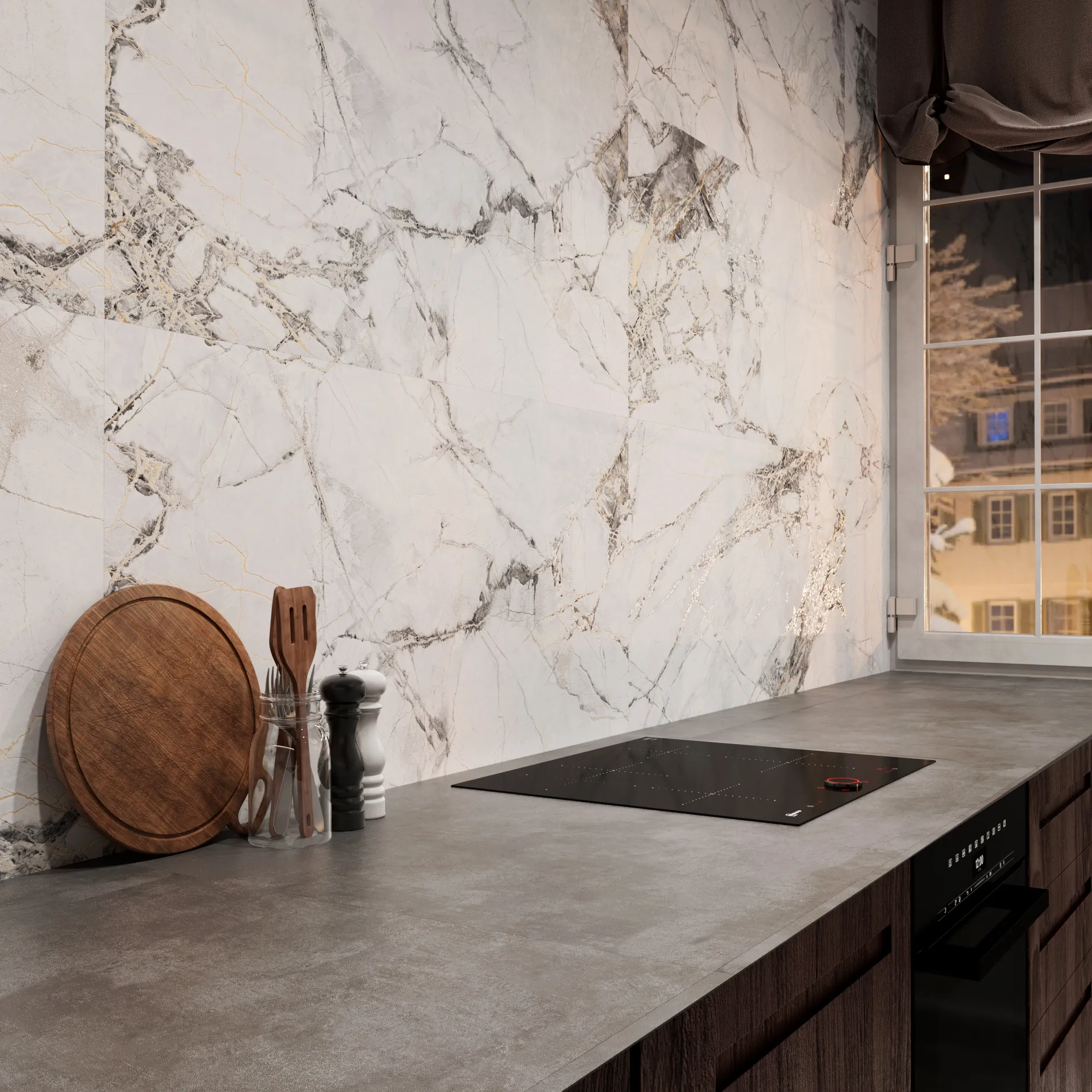 Керамогранит Аркадия Керамика CR4018-A Malta Bianco Carving 60x120 белый