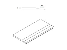 Бортик с выемкой закругленный Италон Магнетик Х2/ Magnetique X2 White 30x60