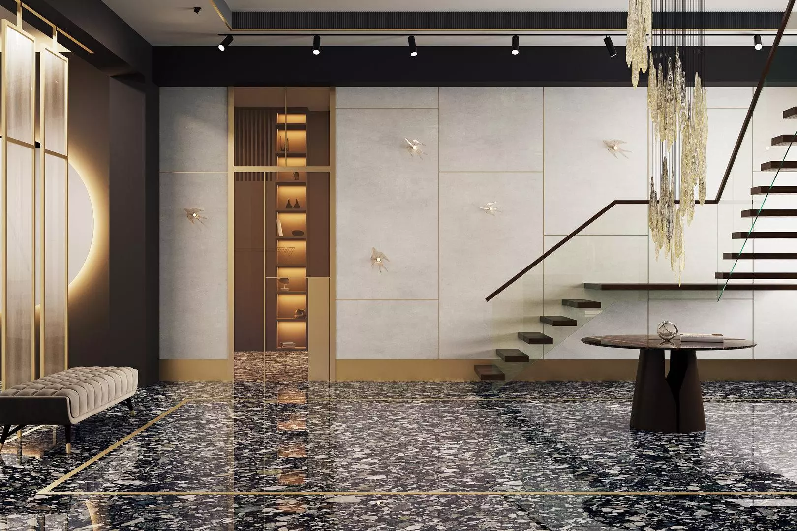 Керамогранит Kerama Marazzi SG076500R6 Сити Шайн бежевый обрезной 119.5x320