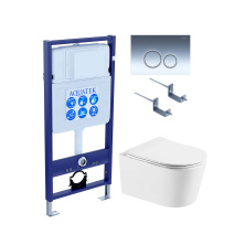 SET AQUATEK ОБЕРОН T KDI18 (рама AQUATEK Standard INS-0000012 с клавишей KDI-0000018 и крепежом KKI-0000002+унитаз ОБЕРОН AQ1365T-00)