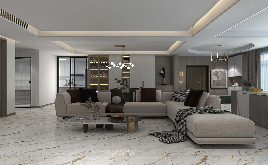 Керамогранит Азарио Calacatta Gold 60x120 Carving H18004002G белый