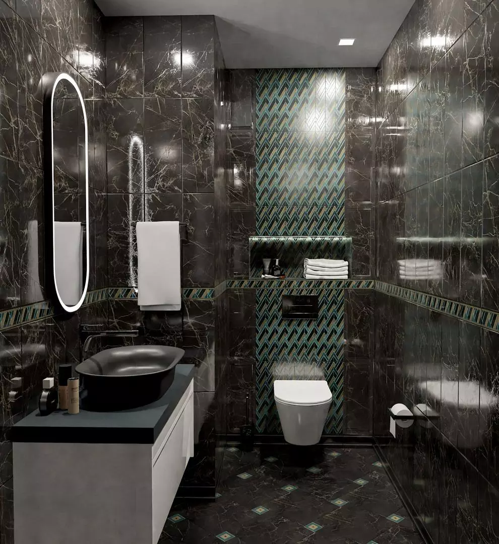 Декор Kerama Marazzi MM7204 Алькала черный мозаичный 20x50