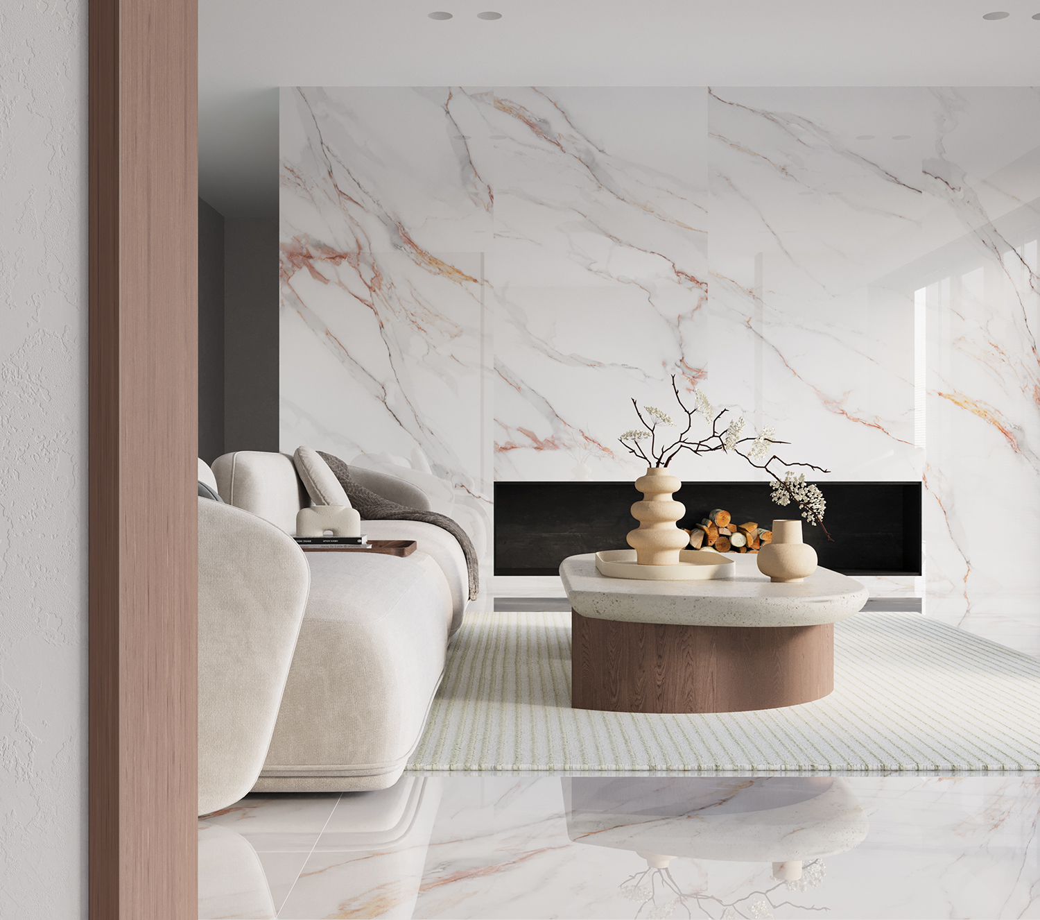 Керамогранит СтароСлэбс Manhattan White Elegance 120x120 белый