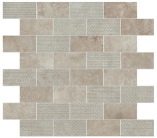 Декор Атлас Конкорд Италия Аикс/ Aix Cendre Tumbled Minibrick 30.5x30.5 9AKC