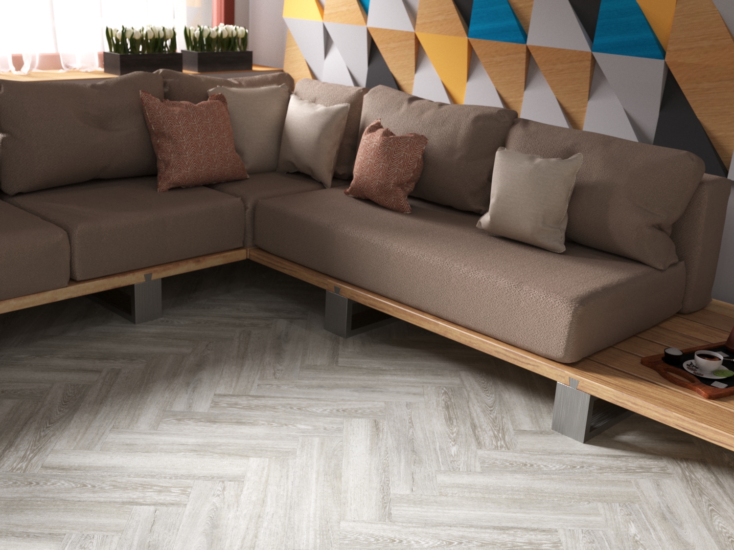Кварцвиниловая плитка Fine Floor Craft Short Plank FF-016 Дуб Виндзор кварц винил напольный