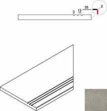 Ступень Италон Дискавер/ Discover X2 Грэй грип правый правый 30x60