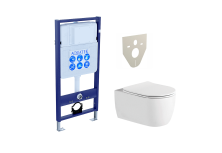Set AQUATEK ЕВРОПА (рама AQUATEK Standard INS-0000012+звукоизоляционная прокладка+унитаз ЕВРОПА AQ1106L-00)