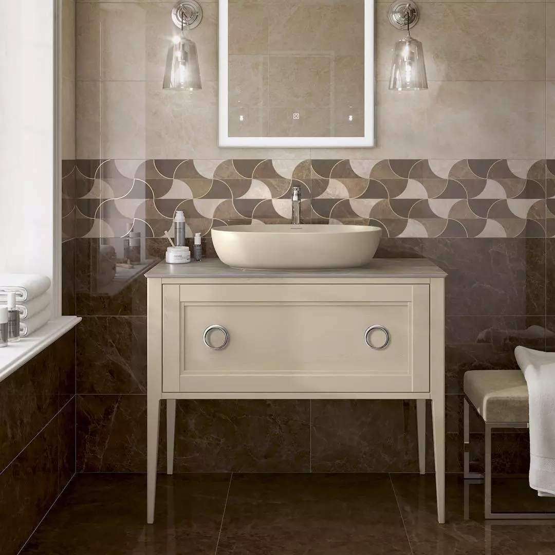 Декор Kerama Marazzi VT\A26\13083R Гран-Виа цветы обрезной 30x89,5
