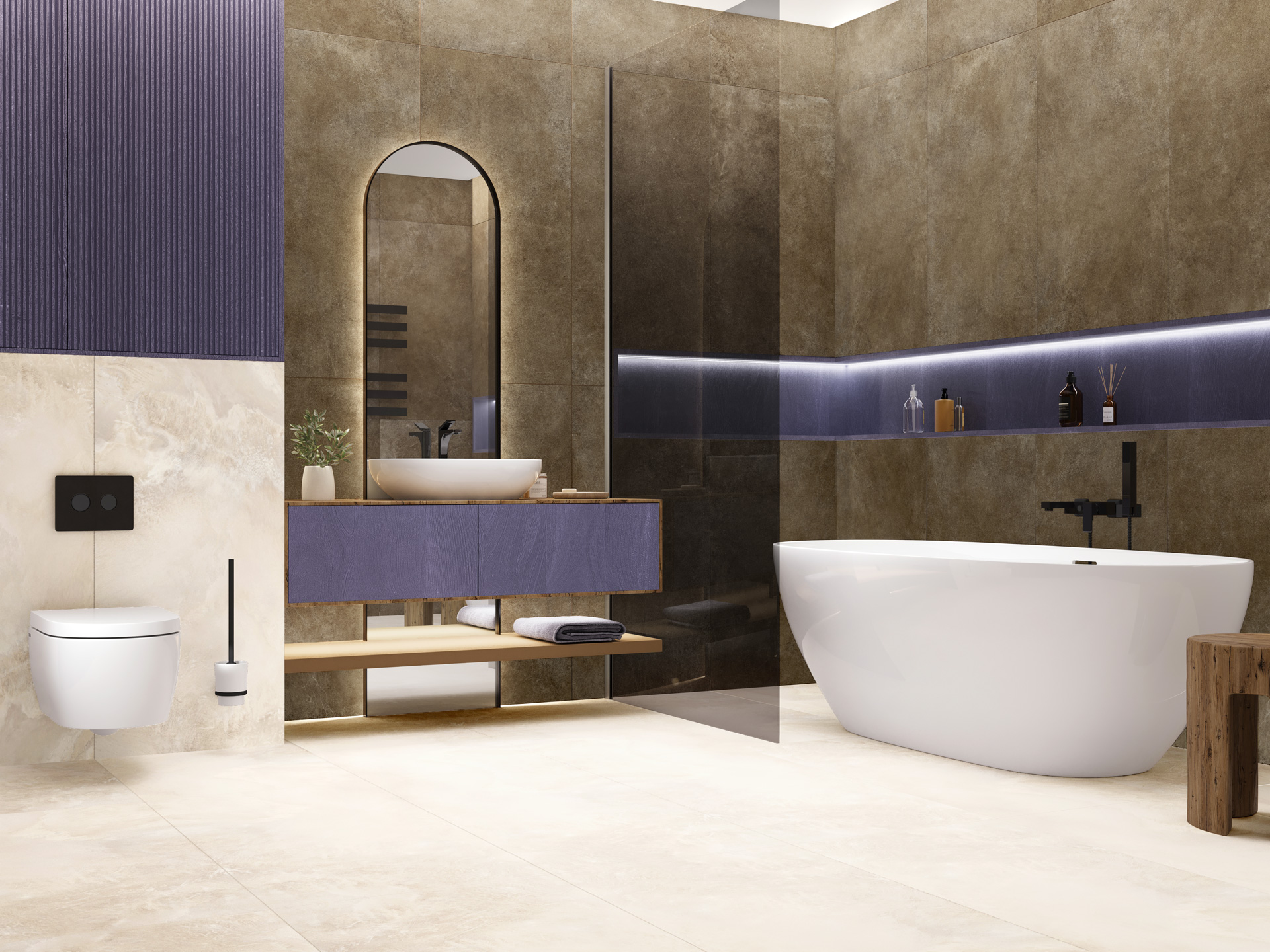 Керамогранит Artkera Group Микроцемент/ MicroCement Силвер GP60120MIM66M серый 60x120