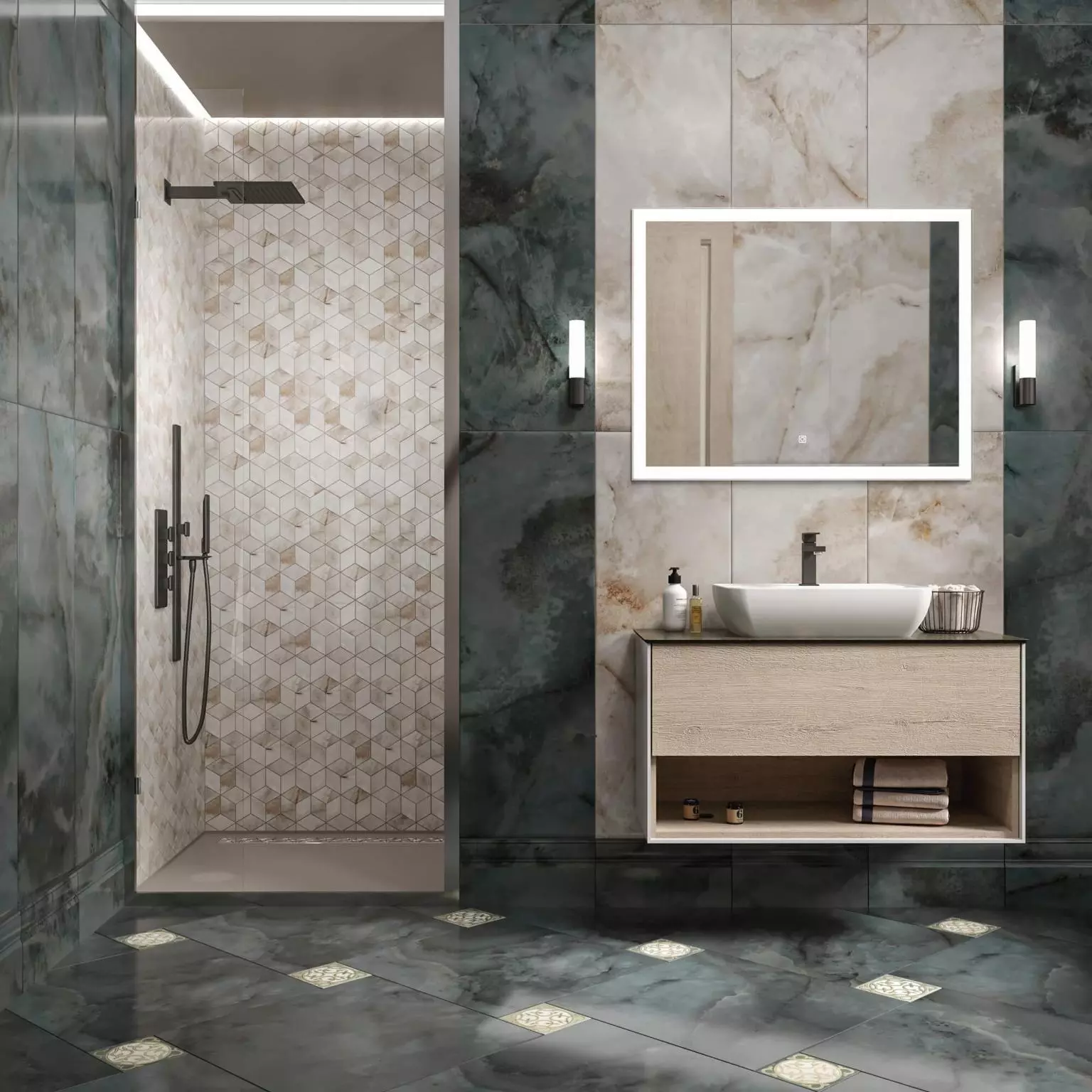 Вставка Kerama Marazzi OS\C90\SG1609L Джардини лаппатированная 15x15