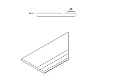Бортик с выемкой закругленный правый Италон Рум X2 Black 30x60