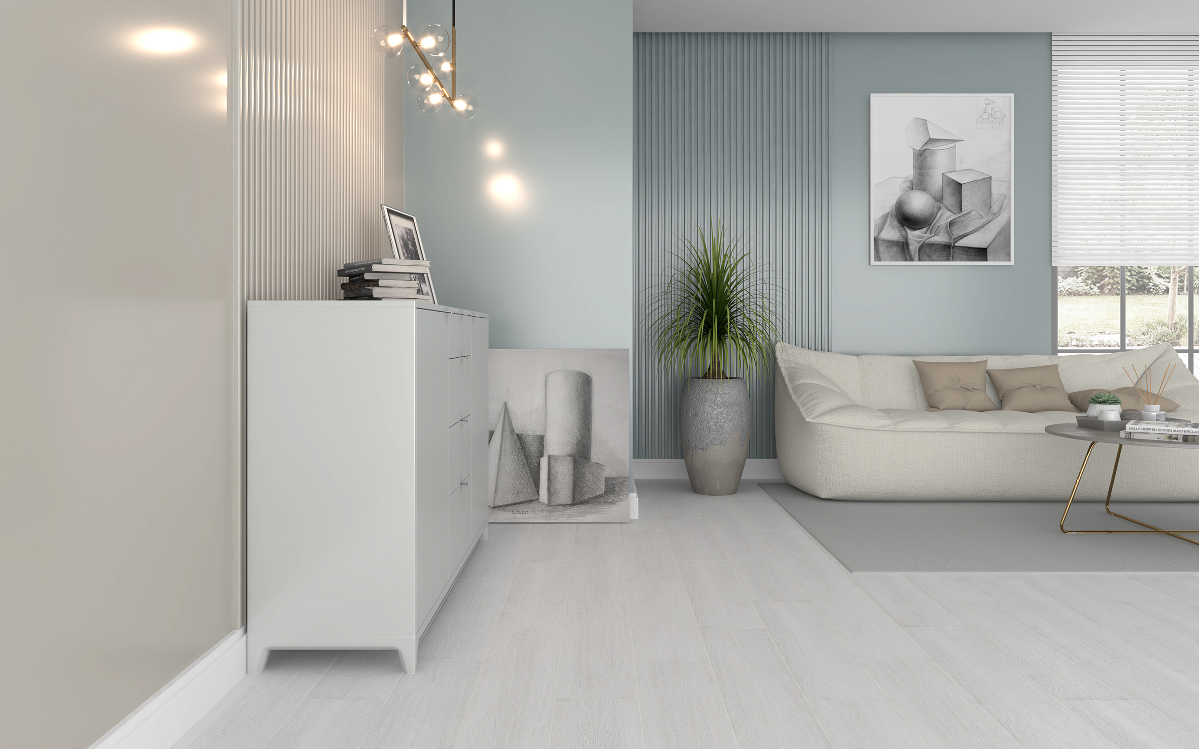 Керамогранит (SG706590R) Laparet Madera белый 20x80 матовый