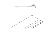 Бортик с выемкой закругленный левый Италон Шарм Делюкс X2 Grigio Orobico X2 30x60