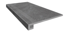 Комплект Estima TE03 Terra Anthracite (Ступень 33x120 непол. прямоугол. бортик с насечками + Подступенок 14,5x120)