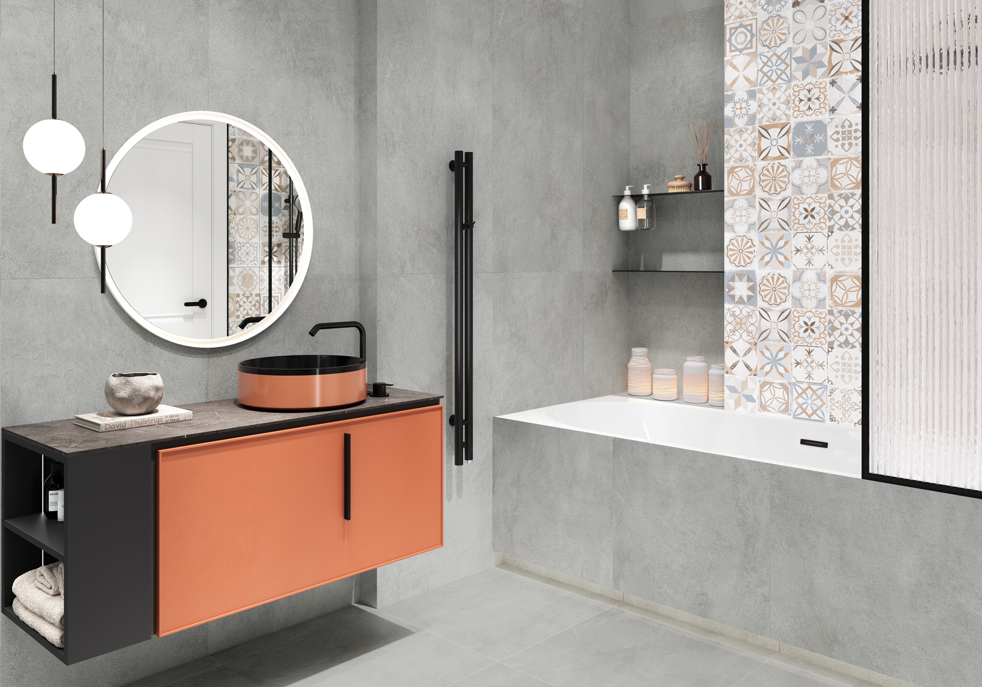 Керамогранит Альма Керамика Никос/ Nikos GFU6060NKS04R серый 60x60
